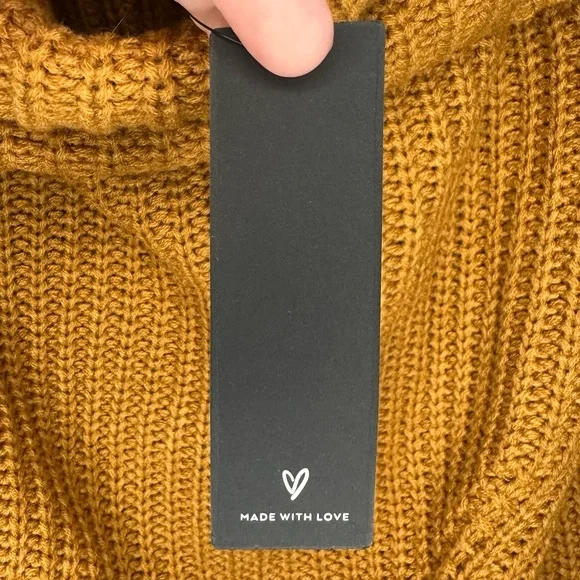 Lulu's Tan Off-the-Shoulder Sweater - Picture 7 of 10